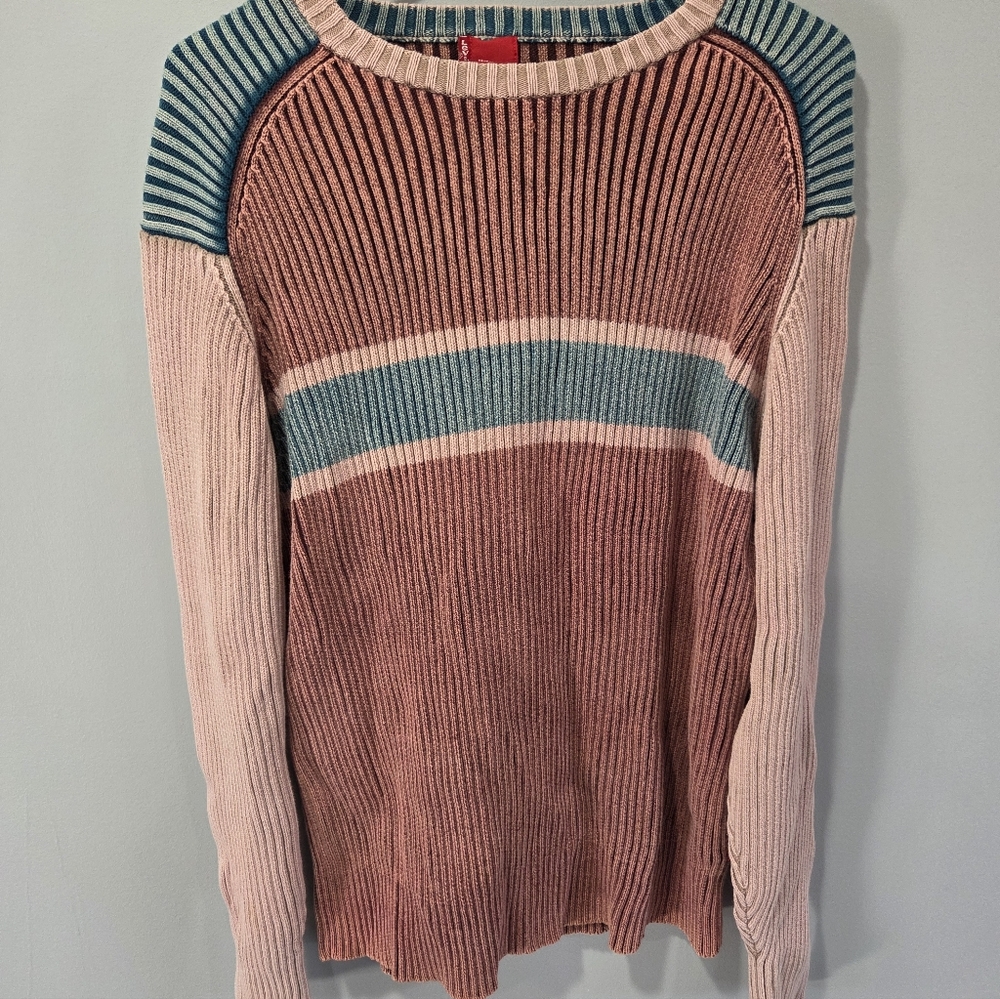 Vtg Levis Sweater Mens XLarge Multicolor Pullover 100% Cotton Crew neck